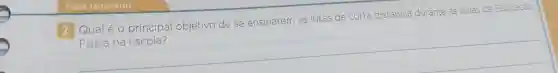 2
Qual é o principal objetivo de se ensinarem as lutas de curta distância durante as aulas de Educação
__