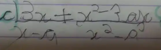 c) (3 x+x^2-3)/(x-9)+(x^2-9 x)/(x^2)-9