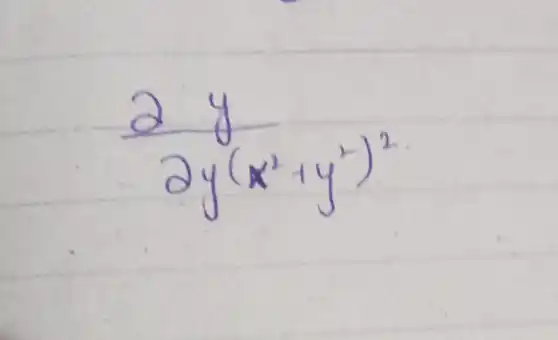 (partial y)/(partial y)(x^2+y^2)^2