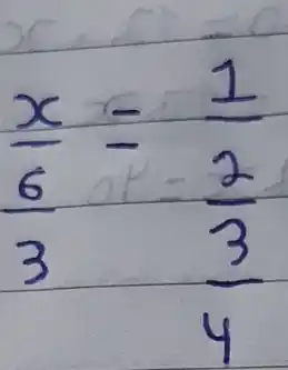 (x-1)/(6)=(7)/(3) (6)/(3)-(y)/(3) (x)/(3)-(3)/(4)