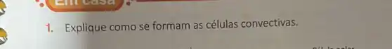 1. Explique como se formam as células convectivas.