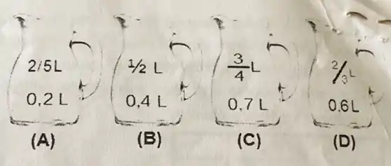 215L	1/2 L	(3)/(4)	2
0.21	0,4 L	0.71	0.6 L
(A)	(B)	(C)	(D)