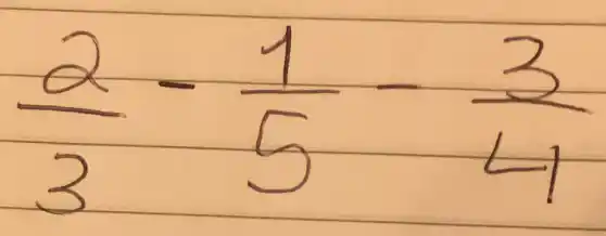 (2)/(3)-(1)/(5)-(3)/(4)