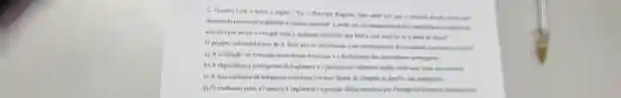 2-(Enem) Leia o texto Principe Regiente, for sales
desejando promover eadiantar in riguera nacional, is send was don'tmanamines delic
sou servido aholir e revogar toda c qualquer probiolio qus haja a the beautif
Oprojeto industrializante de d. Jolin nilo is
a) A ocupação de Portugal pelas tropas franceses s portageous
b) A dependencia portuguesa da Inglaterra co paradominals industrial imples school
c) A desconfiança da burguesia industrial colonial diente da chegade do familia real portingans.
d) Oconfronto entrea Franga