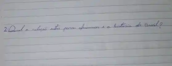 2-Qual a relaçao entre pares africomos e a histária do Brasil?