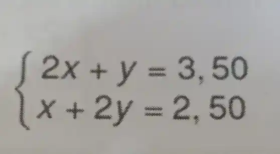 ) 2x+y=3,50 x+2y=2,50