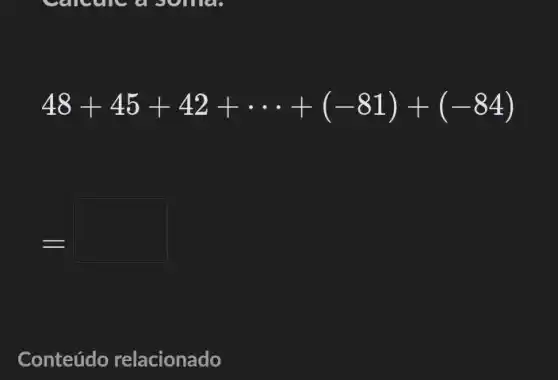 48+45+42+... +(-81)+(-84)
square