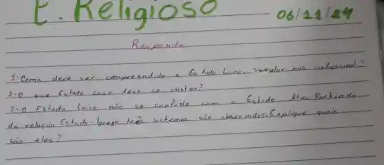 4:Como deve ser
2.0 que Estado Laico
deve se obster?
sao eles?
__