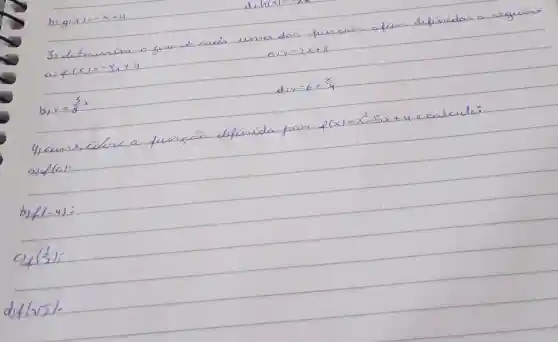 4.(x)=-3x+y	y=2x+8
b) y=(3)/(8)x
y=6+(x)/(4)
a 4(0)
Q(x)=x^2-5x+40
b -(-4)=
((1)/(2))
diffvil.