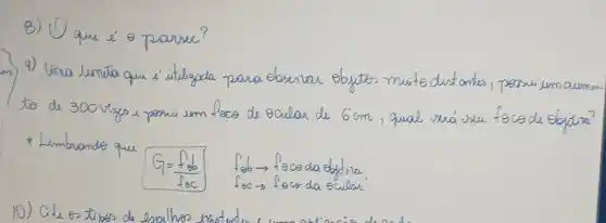 8) 10 que é o parse?
* Limbrando que
[
G=(f circ b)/(f circ c) f circ b arrow f circ c d a ( objdire. )
]