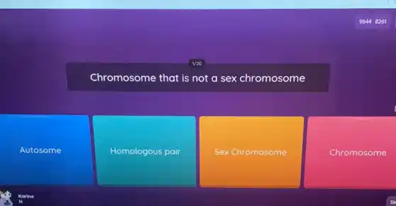 Chromosome that is not a sex chromosome
Autosome
Homologous pair
Sex Chromosome
Chromosome