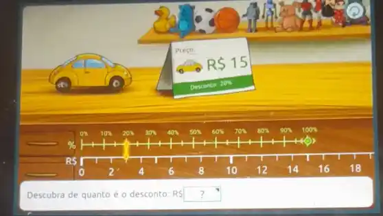 Descubra de quanto é o desconto: RS RS??