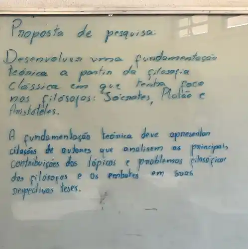 Desenvolven vm
da filesafia
fundamentasao
teonica a pantin
classica
nos filosopes: Socnetes, Plation e
finistoteles.
apnesentan
as	as pnincipans
contnib	topicos	ciloso ficor
osopos e as
pespectivas feses