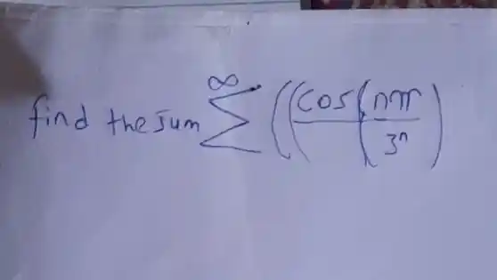 find the sum sum((cos (frac(n m)/(3^n)))(3^n))