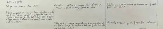 h(t)=-2t^2+10t+100
2) Constura	f(x)=x^2-4x+3
all
f(x)=-5x^2+20
waln maxing
encentu e	f(x)=2x^2-4x-3