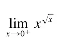 lim _(x arrow 0^+) x sqrt(x)