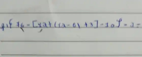 operatorname(tin) 76-[x a+(1 a-6)+3]-1 a}-2=