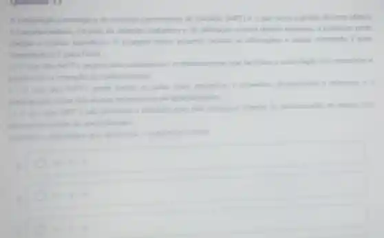 question
A integraçlo estrategica do material permanente de trabalho (MPT) 60 que toma a prixis docente efetiva
e transformadora Atraves da selectio cuidadosa e da utilização criativa desses recursos, o professor pode
chegar a muitos beneficios A respeito desse assunto, analise as afirmacbes a seguir marcando V para
Verdadero of par Falso
uso dos MPT's proporcions expenencias multissensonais que facilitam a assimilação dos conteudos e
promovers a retencilo de conhecimento
uso dos MPT pode tomar as aulas mais dinfmicas e at aentes, despertando o interesse e a
particpacio ativa dos alunos no processo de aprendizagem
uso dos MPT's nile promove a inclusio pois nào consegue atender as necessidades de alunos com
diferentes estios de aprendit agem
Assinals a alternativa que apresenta a sequencia correta
V-F-F
V-V-V