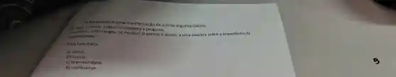 seminário é uma manifestação de cunho argumentativo.
18. Leia O trecho a seguir e à pergunta:
Parabens.você chegou no horário! O é assistir a uma palestra sobre a importância da
pontualidade."
Essa fala indica
a) ironia.
b) humor.
c)dramaticidade.
d) indiferença.