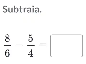 Subtr ala.
(8)/(6)-(5)/(4)= square