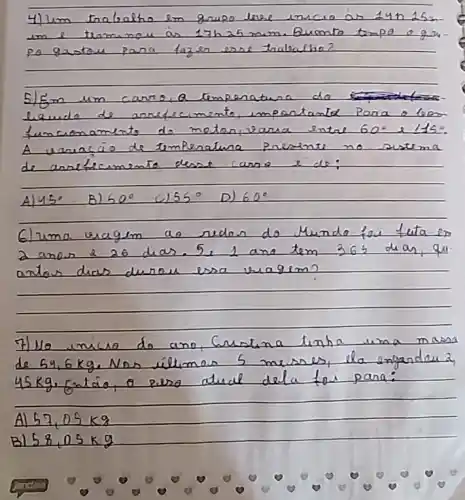 an un is
po gastaw
60^circ x1115^circ .
de annufic
A) 45'	60^circ 	55^circ  D) 60^circ 
Cluma uagum ao sudan do Munda fou tuta o
ana turn 365 dian R
andas das dunou
Al
B15805Kg
london