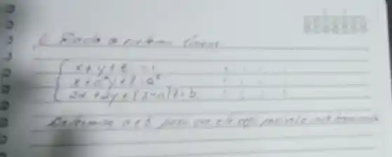 {x+y+z=1 x+a^2 y+z=a^2 2 x+2 y+(3-a) z=b.