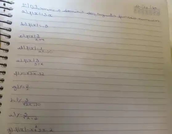 yvert xvert =-5
flock
4(x)=(1)/(2x-0)
 (x)/(3)+(1)/(2)
y=sqrt (3x)=12
gl y=(2)/(x)
(1y-3)/(sqrt (2x+50))
y=(5)/(sqrt (x)cdot 2)
8vert xvert -x+3x-2