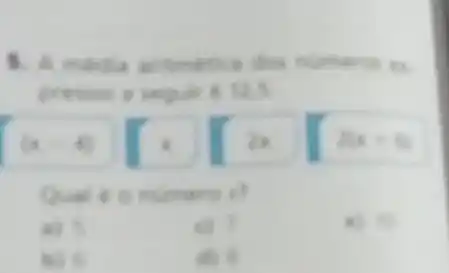 1. A media aritmetica dos numeros is
(1) . 26	to is
.
ali t