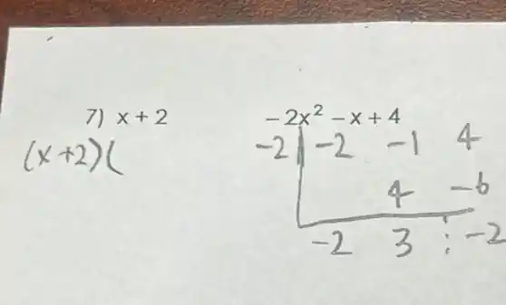 -2x^2-x+4=-4-4-4 (4)/(-2)=-6