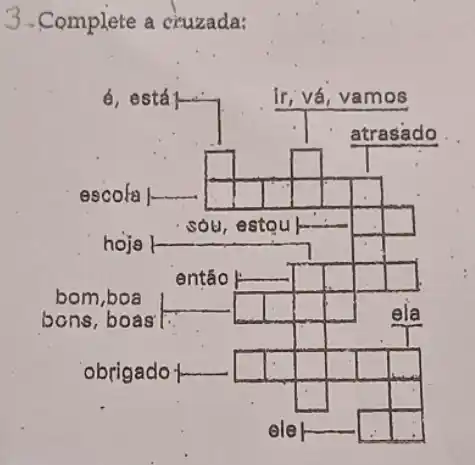 3..Complete a cituzada:
square 
square