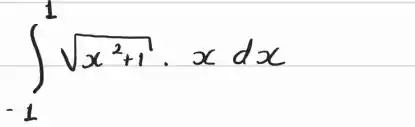 int_(-1)^1 sqrt(x^2)+1 cdot x d x