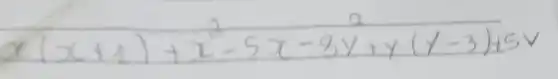 x(x+1)+x^2-5 x-3 y^2+y(y-3)+5 v