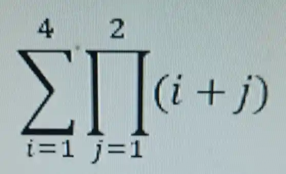 sum _(i=1)^4int _(j=1)^2(i+j)