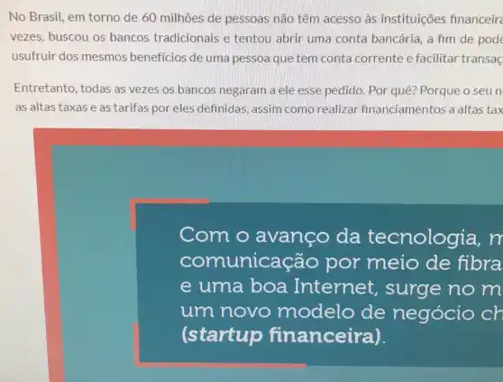 No Brasil, Em Torno De 60 Milhões De Pessoas Não Têm Acesso às ...