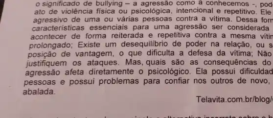 Significado De Bullying - a Agressão Como a Conhecemos -, Pod Ato De ...